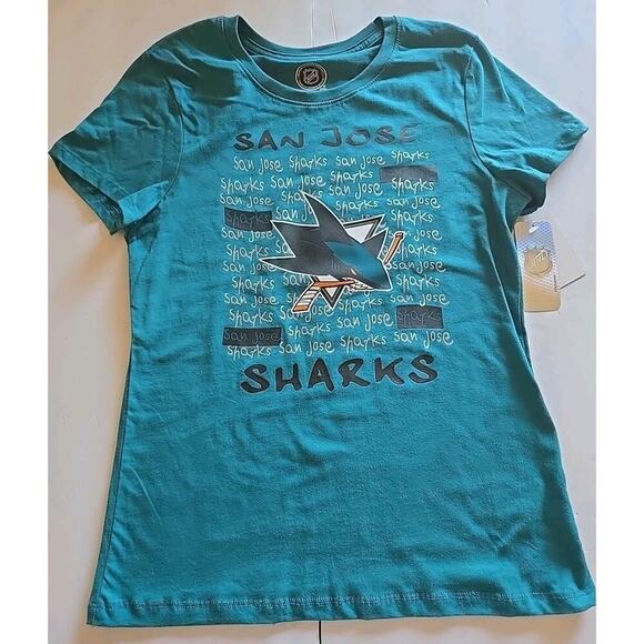 NHL San Jose Sharks Girl's Crew Neck T-Shirt XL - Picture 2 of 5